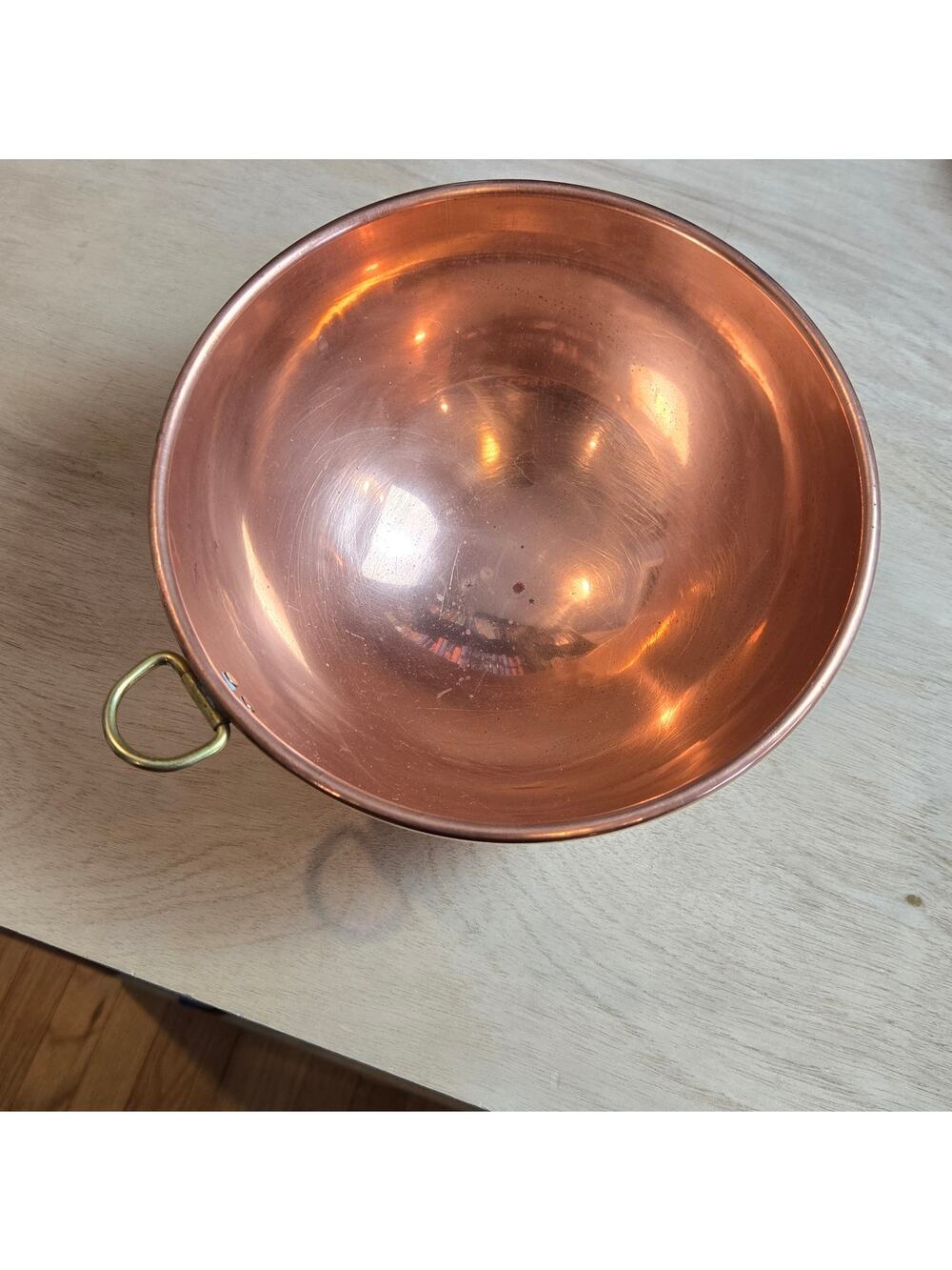Vintage Dae Woo Copper bowl 8" Made in Korea chocolate pastry decor